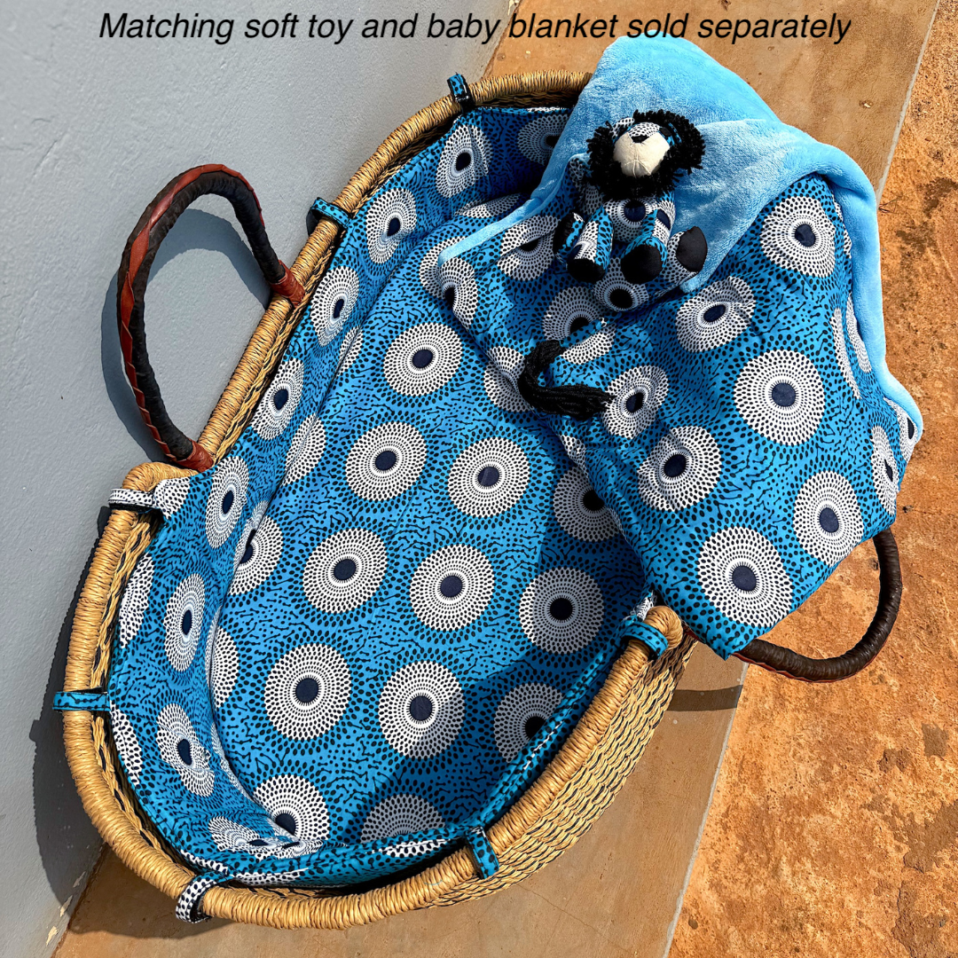 Baby Moses Basket Set - Blue Sky