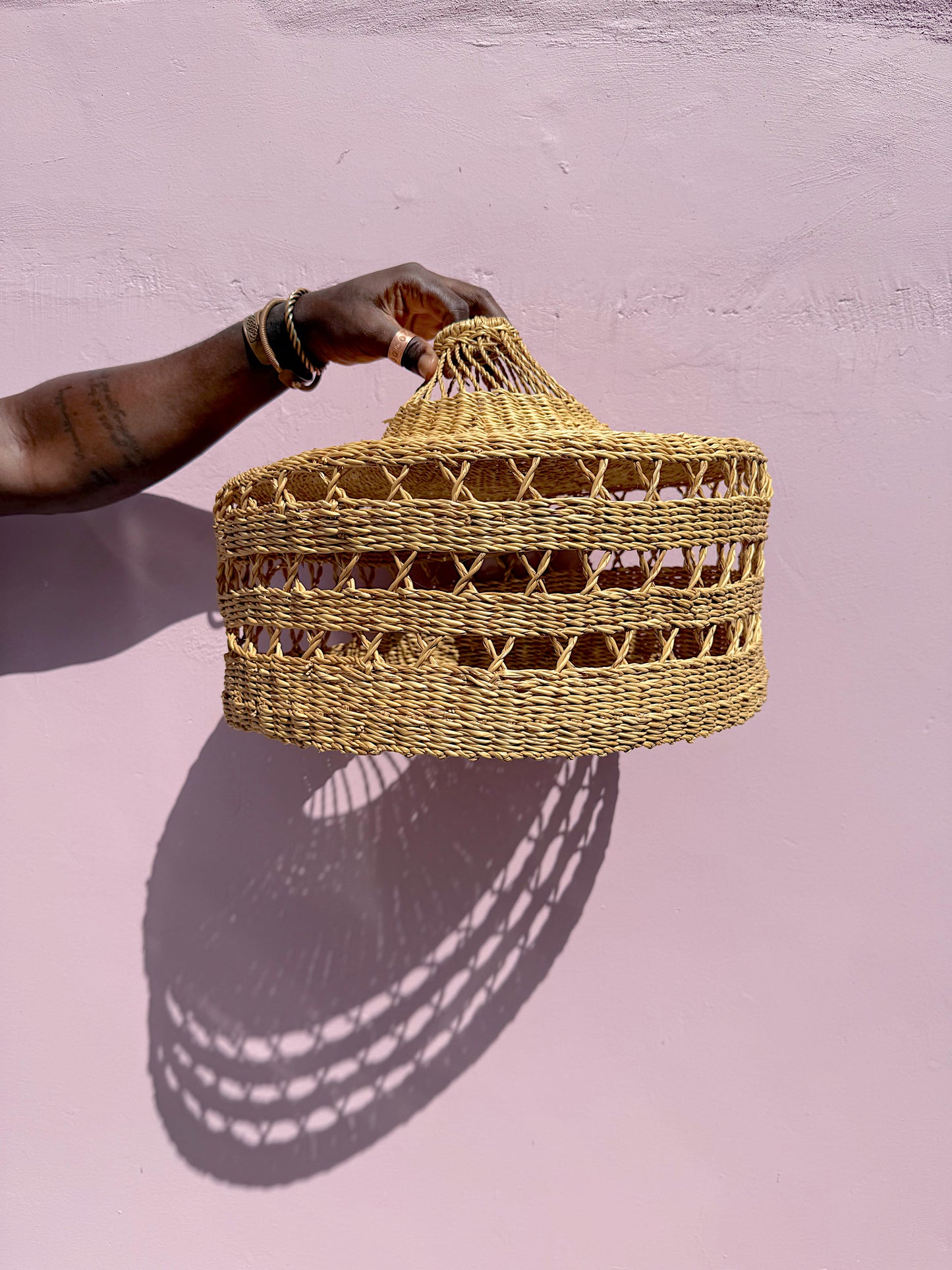 Woven Pendant Light - Bell