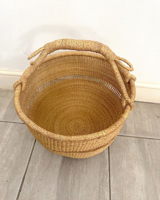 Round Woven Baskets - Large - Natural Net