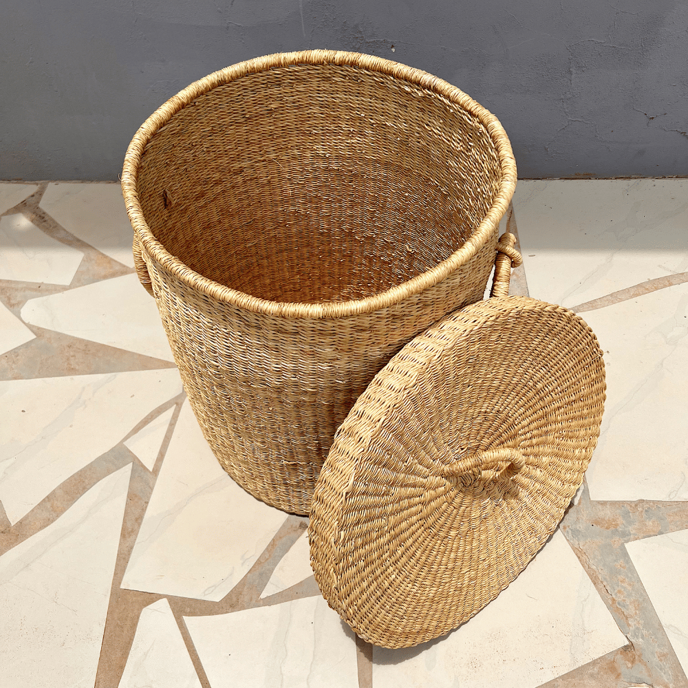 Lidded Woven Laundry Basket - Made to Order