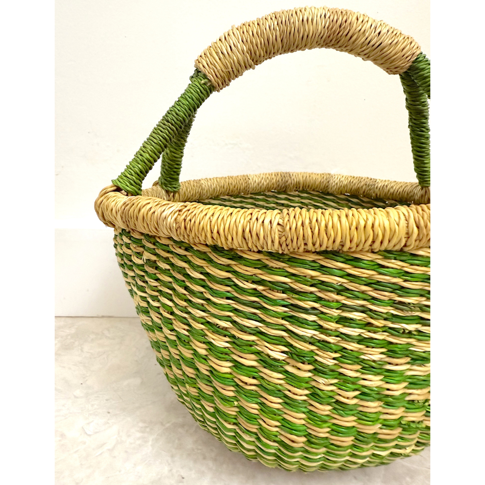 Round Woven Baskets - Small - Coloured Design 2