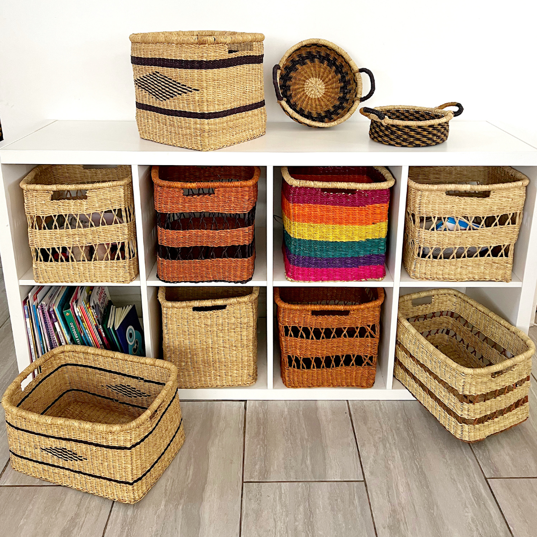 Square & Rectangle Baskets | Handwoven Storage & Home Decor – Weave and Sew