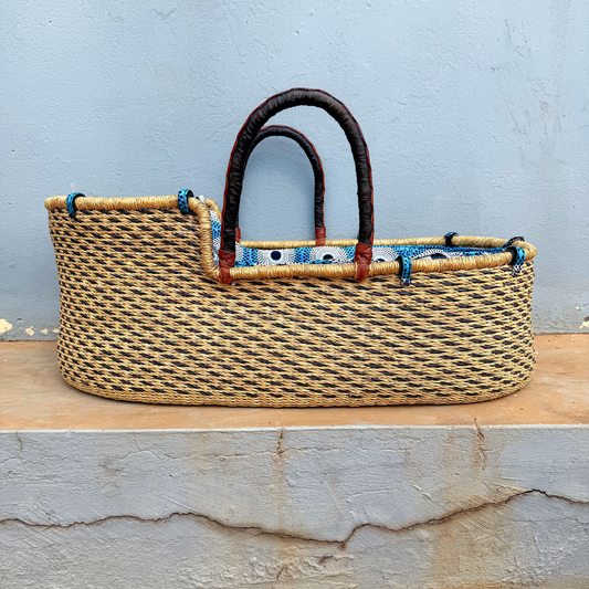 Baby Moses Basket Set - Blue Sky