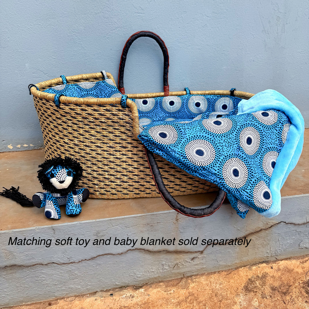 Baby Moses Basket Set - Blue Sky