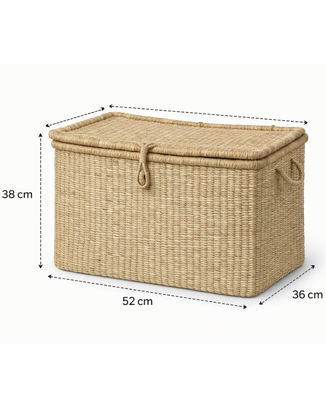 Decorative handmade woven chest basket for living room storage