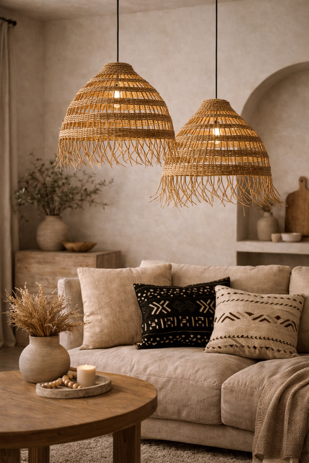 Woven Pendant Light - Dome
