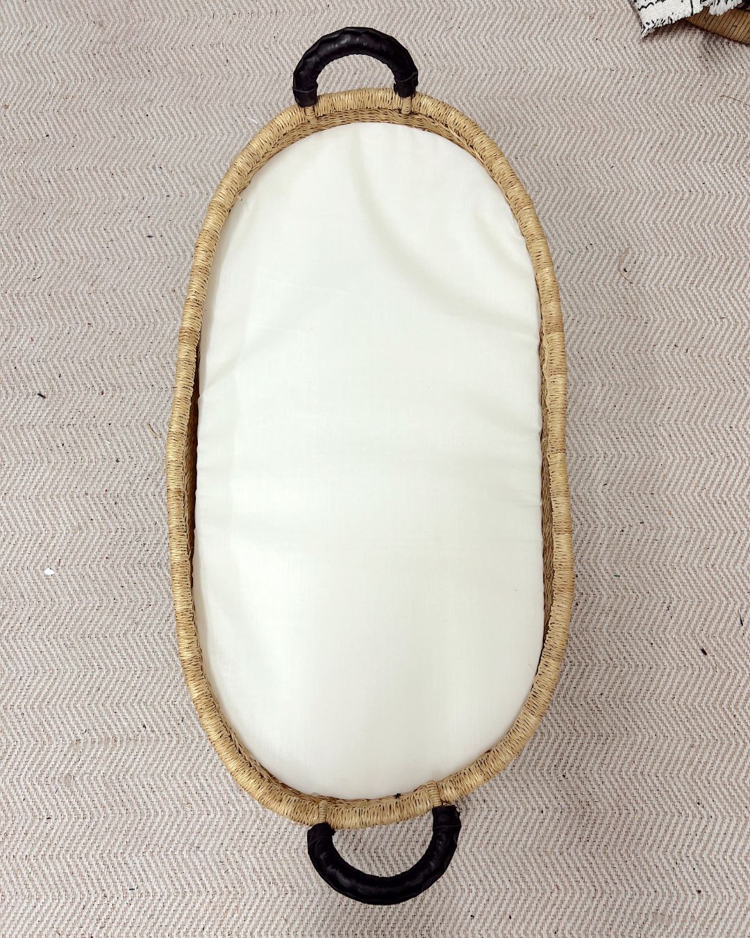 Portable diaper change station basket for use around the home