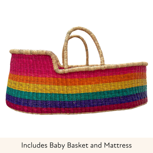 Baby Moses Basket - Rainbow