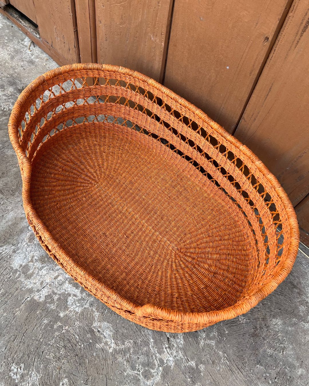 Eco-friendly woven dog bed for modern homes