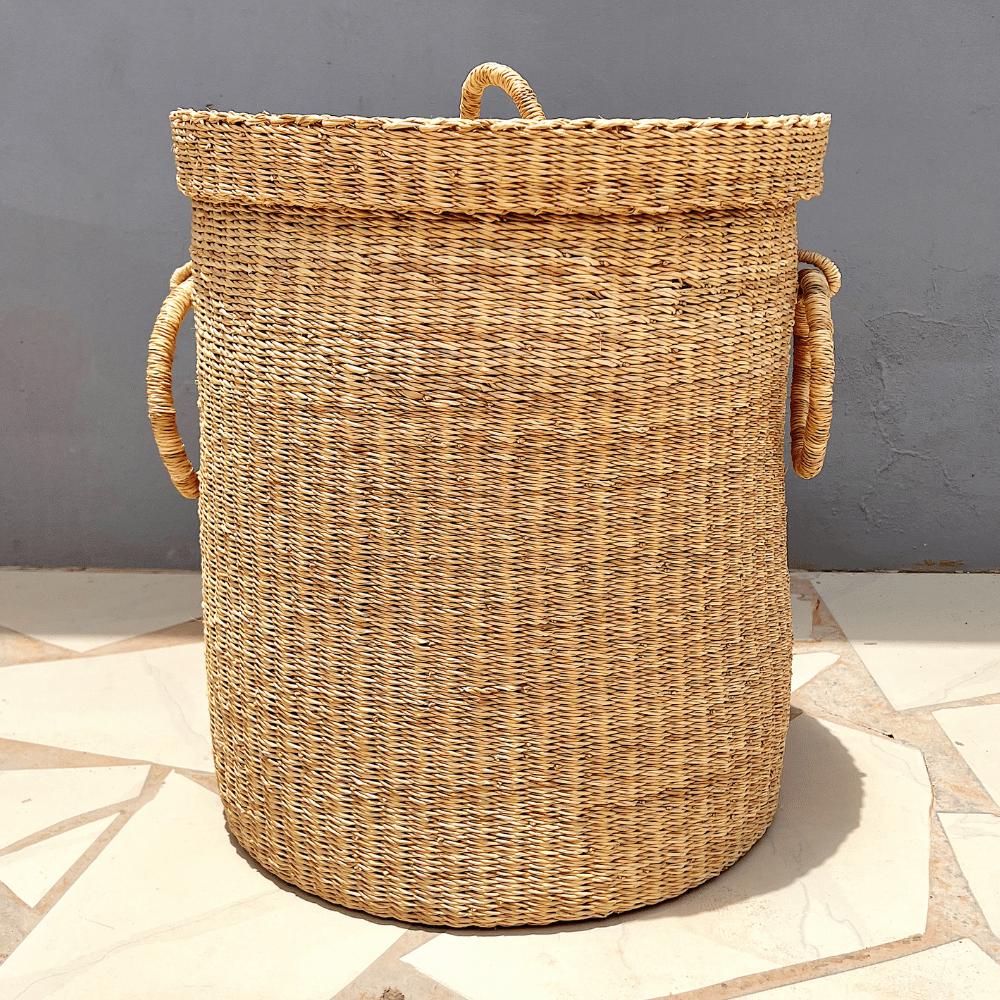 Lidded Woven Laundry Basket - Made to Order