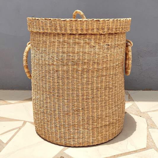 Lidded Woven Laundry Basket - Made to Order