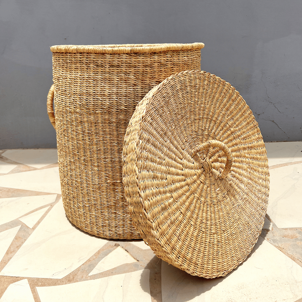 Lidded Woven Laundry Basket - Made to Order