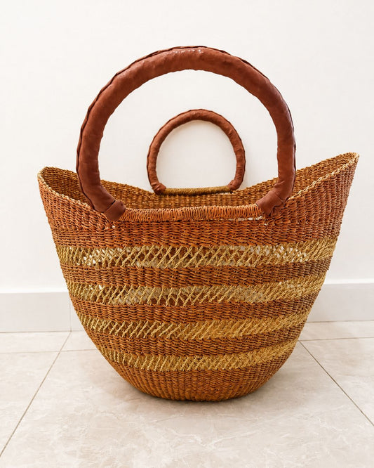 Market Basket - Ochre with Natural Net