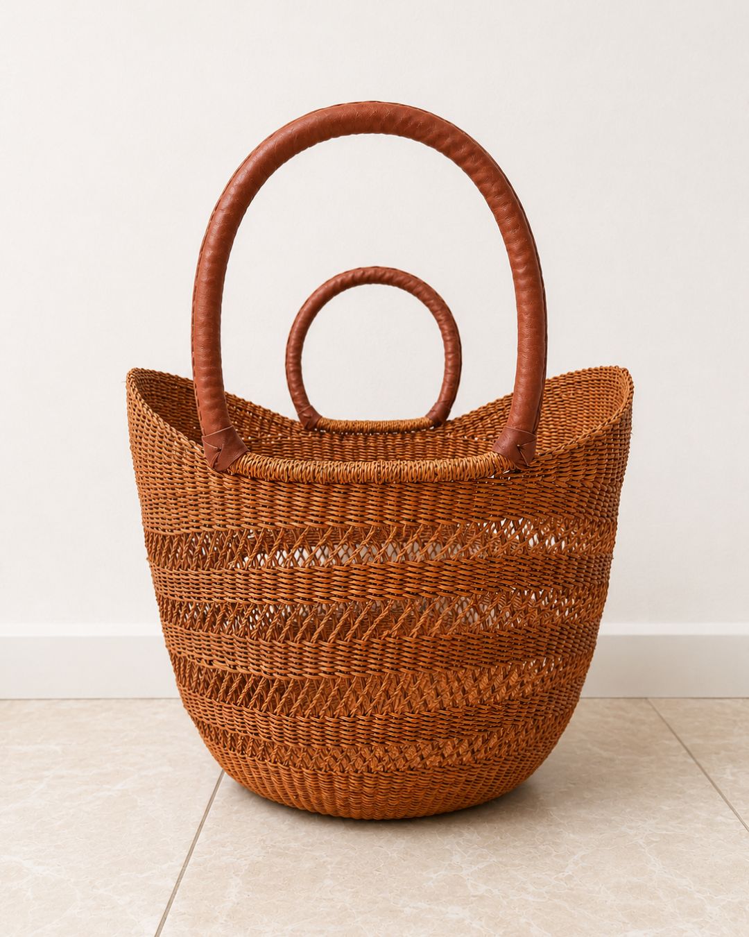 Market Basket - Ochre with Ochre Net
