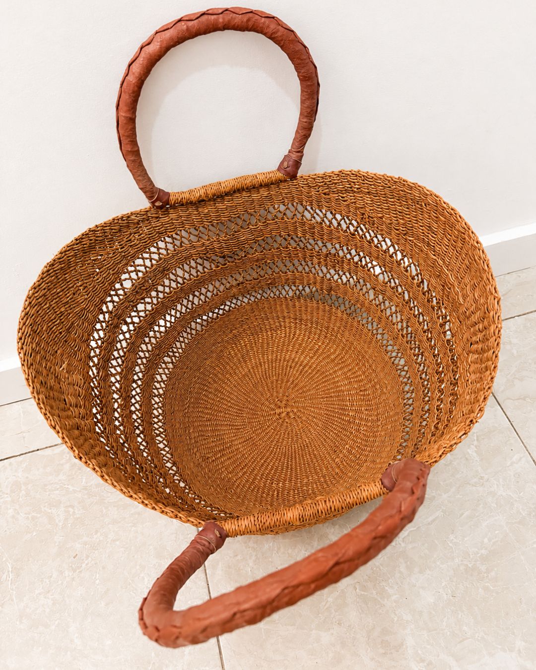 Market Basket - Ochre with Ochre Net