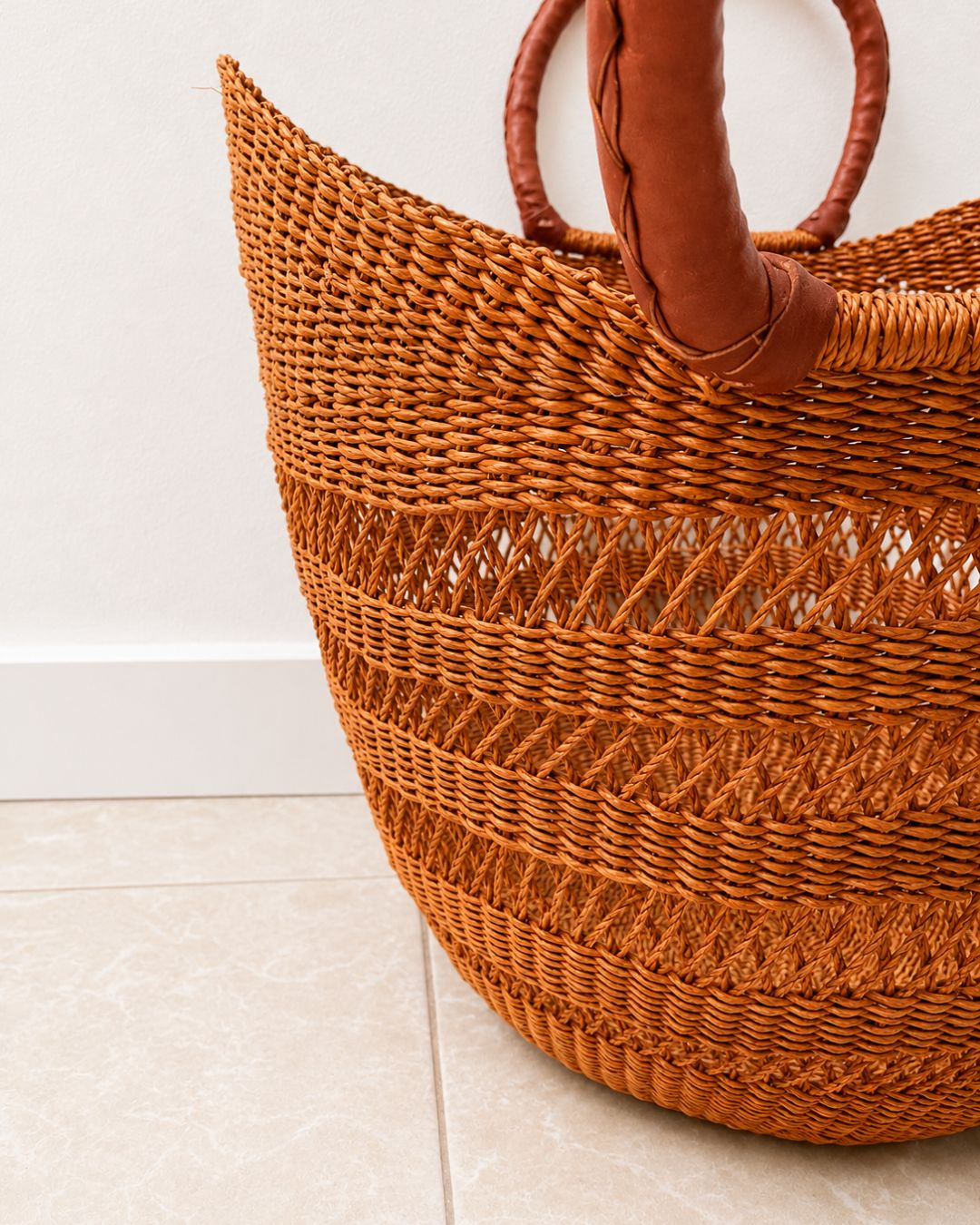 Market Basket - Ochre with Ochre Net