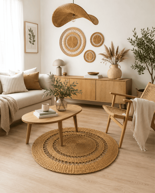 Handwoven Floor Rug - Natural Net (Made to Order)
