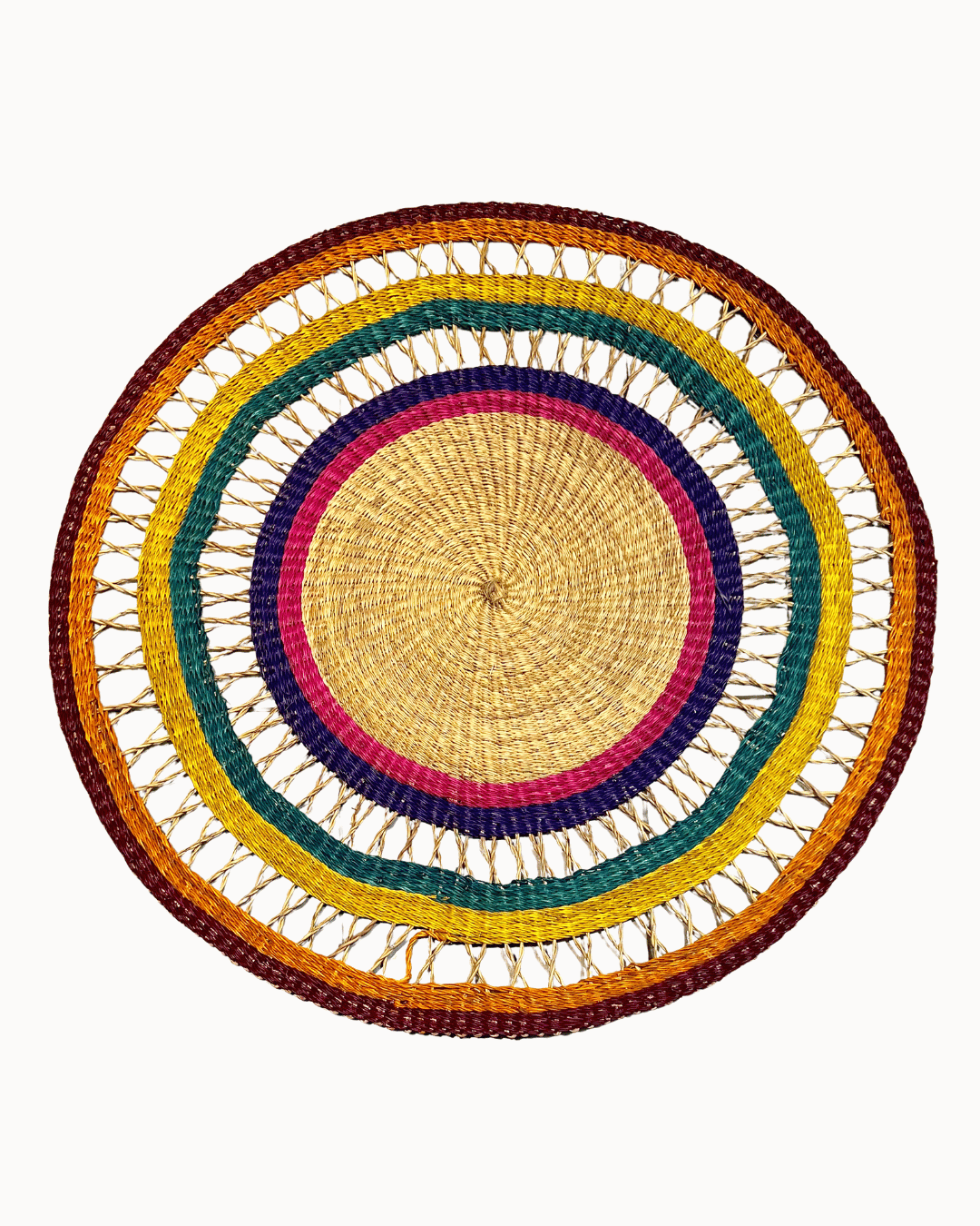 Handwoven Floor Rug - Rainbow Net (Made to Order)