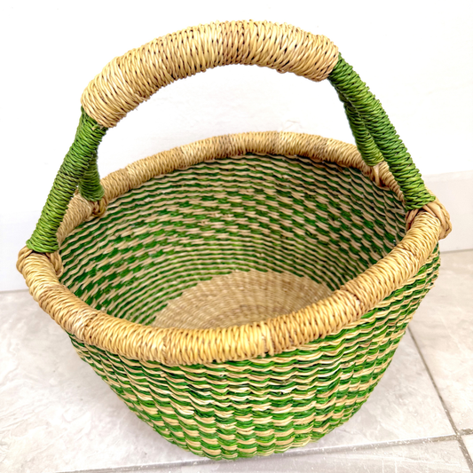 Round Woven Baskets - Small - Coloured Design 2