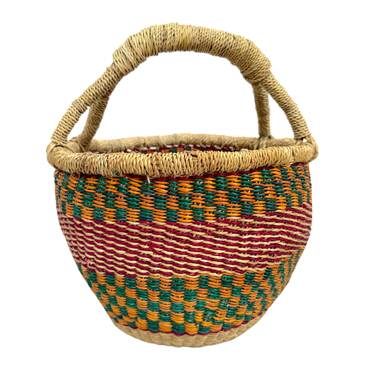 Round Woven Baskets - Small - Coloured Design 5