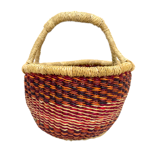 Round Woven Baskets - Small - Coloured Design 8