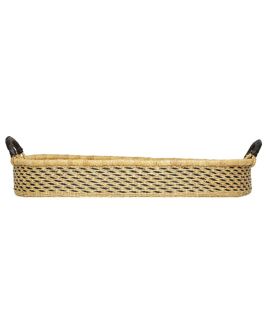 Handmade baby changing basket woven from natural materials