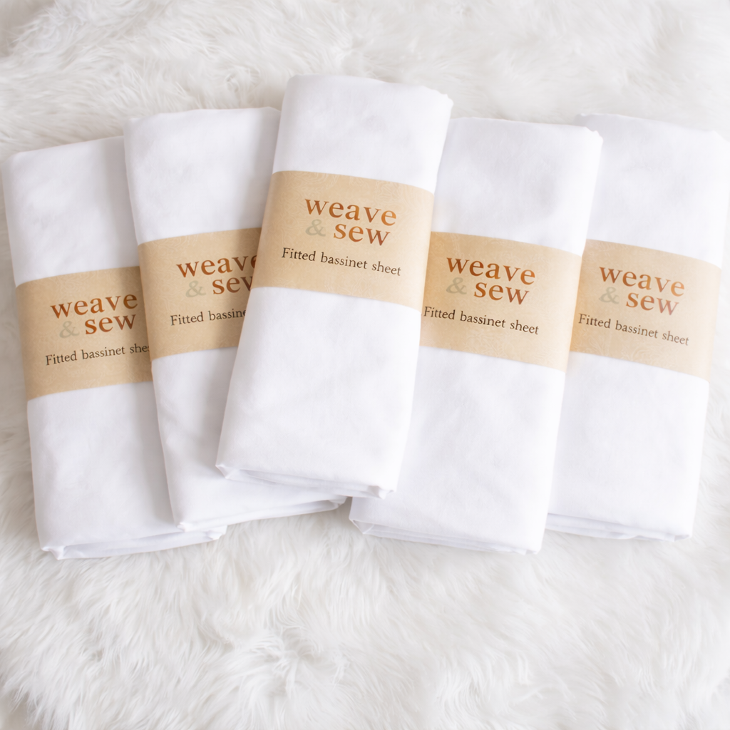 Fitted Bassinet Sheets – White