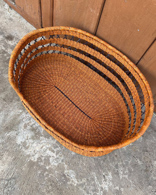 Eco-friendly woven dog bed for modern homes
