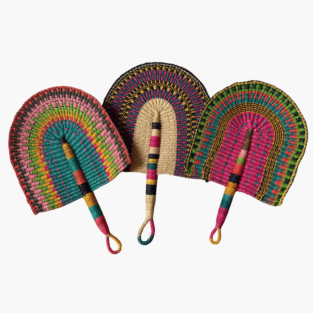 Woven Fans - Coloured Design 8
