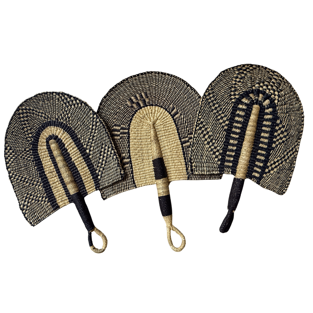 Woven Fans - Black Design 3