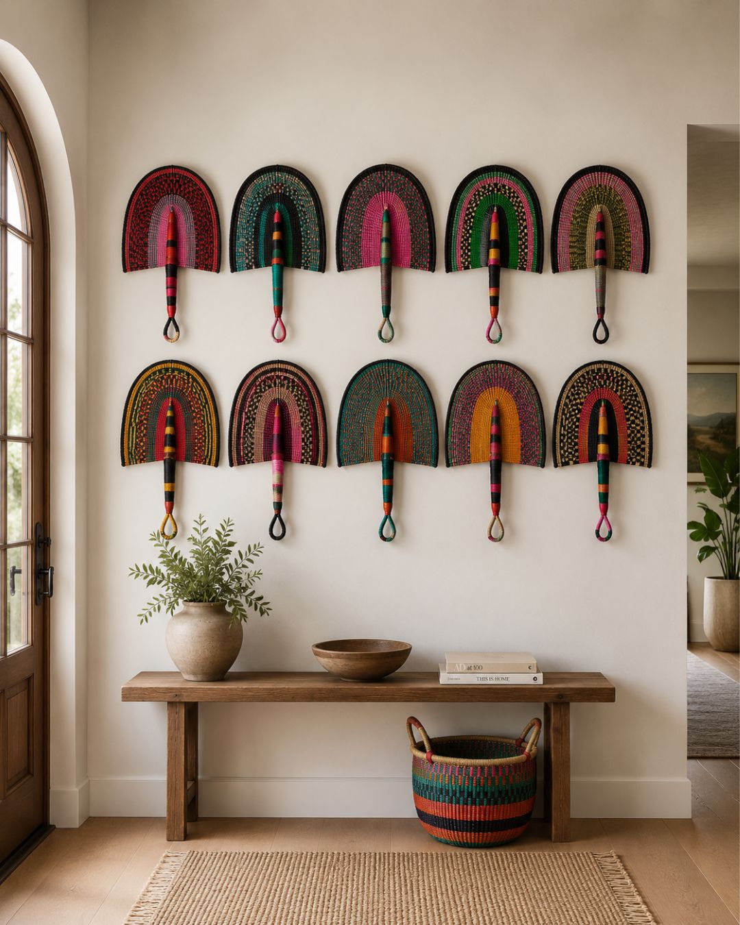 Woven Fans - Coloured Design 17