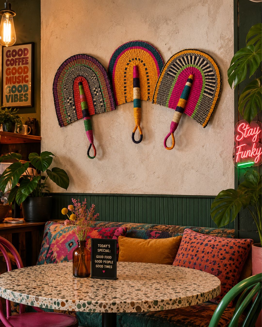 Woven Fans - Coloured Design 17
