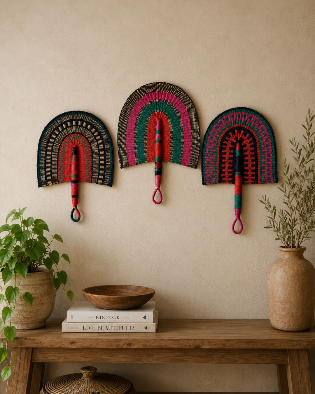 Woven Fans - Coloured Design 15